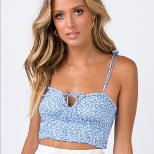 Light Blue Ella Bella Crop Top